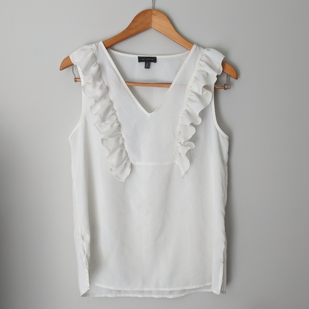 Cream sleeveless top
